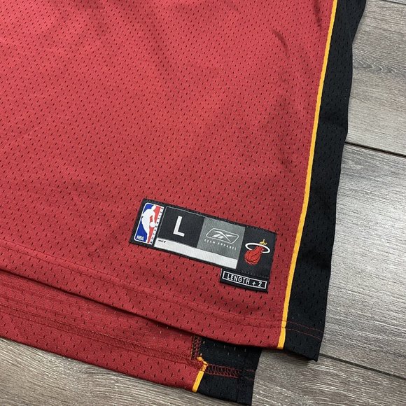 Miami Heat NBA Basketball Jersey Shaq O’Neal #32 Reebok L Reebok Red Black - Picture 3 of 6